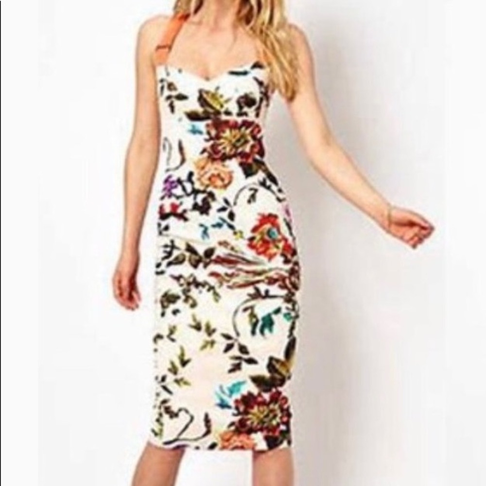 Ted Baker London Floral Amabel Dress Size UK L (US 10-12)